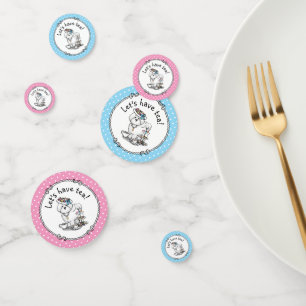 Girly Tea Party Bichon Frise Dog - Cute Confetti