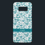 Girly Teal Turquoise Tropical Flowers Monogram Case-Mate Samsung Galaxy S8 Case<br><div class="desc">Girly Teal Turquoise Tropical Flowers Pattern iPhone case with space for your name or monogram. Easy to customize with text,  fonts,  and colors. Created by Zazzle pro designer BK Thompson exclusively for Cedar and String; please contact us if you need assistance with the design.</div>