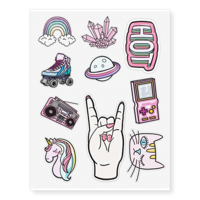 Girly Temporary Tattoos (Front)