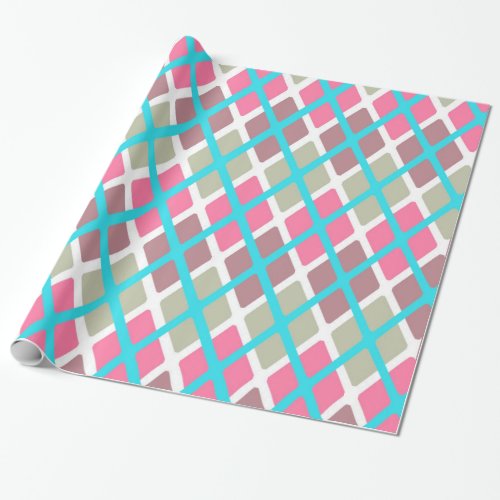 Girly Thick Argyle Pattern Wrapping Paper