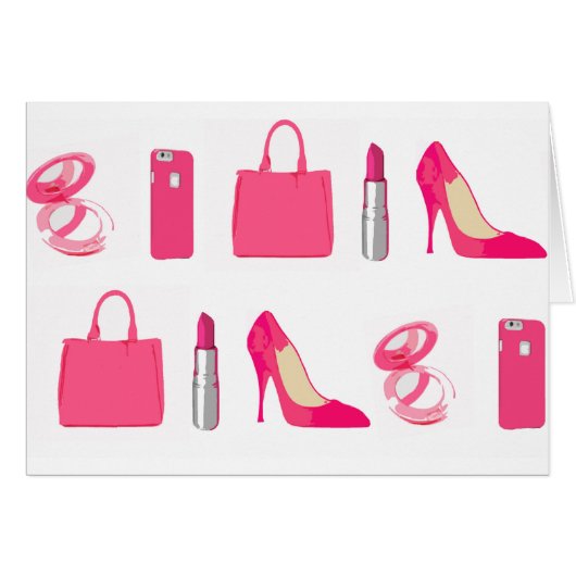 Girly things design cards (Front Horizontal)
