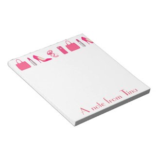 Girly things design notepad