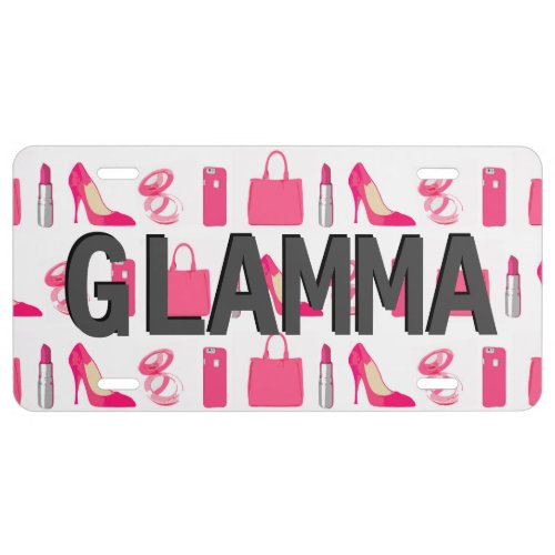 Girly things Glamma license plate