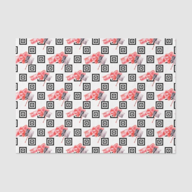 Girly Things Nail polish (Design 22 Red Series) Tissue Paper (Front)
