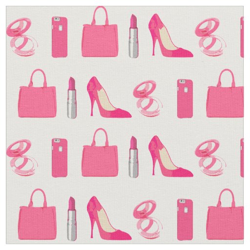 Girly things white fabric