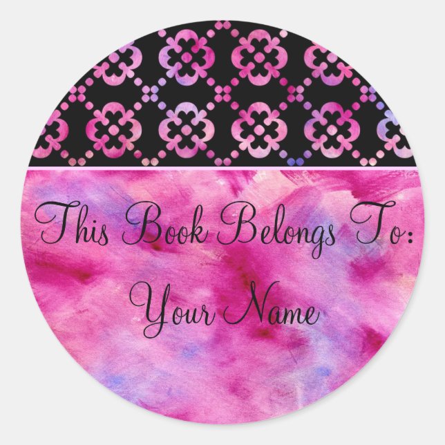 Girly This Book Belongs To Sticker (Front)