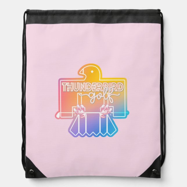 Girly Thunderbird Golf Drawstring Bag (Front)