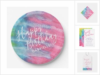 Girly Tie Dye Birthday Suite