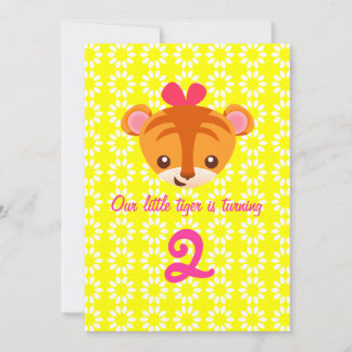 Girly Tiger Invitation