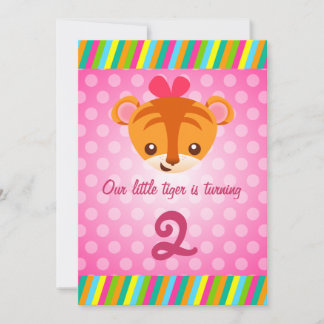 Girly Tiger Invitation