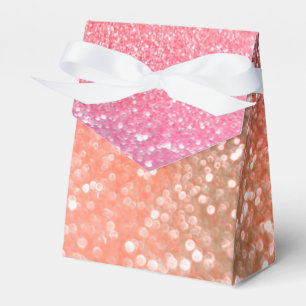 Girly Trend Rose Gold Blush Glitter Favor Boxes