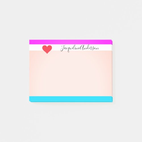Girly Trendy Bold Personalized Name Cute Stylish Post_it Notes