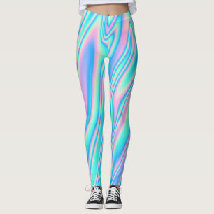 Girly Trendy Holographic Texture Leggings