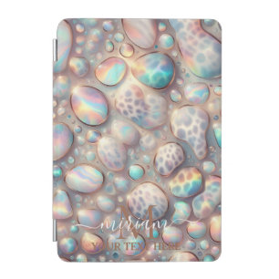 Girly Trendy Opal Leopard Print Monogram iPad Mini Cover