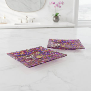 Girly Trinket Trays Keys Jewelry Modern Mosaic