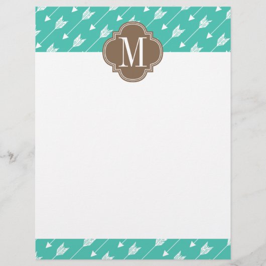 Girly Turquoise & brown Tribal Arrows Custom (Front)