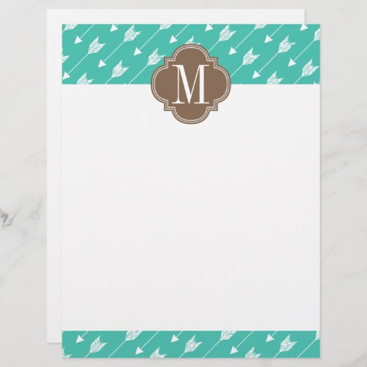 Girly Turquoise & brown Tribal Arrows Custom (Front/Back)