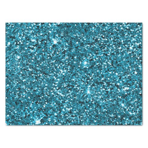 Girly Turquoise Glitter Tissue Paper