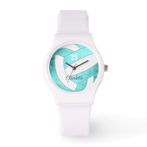 girly turquoise volleyball player name watch