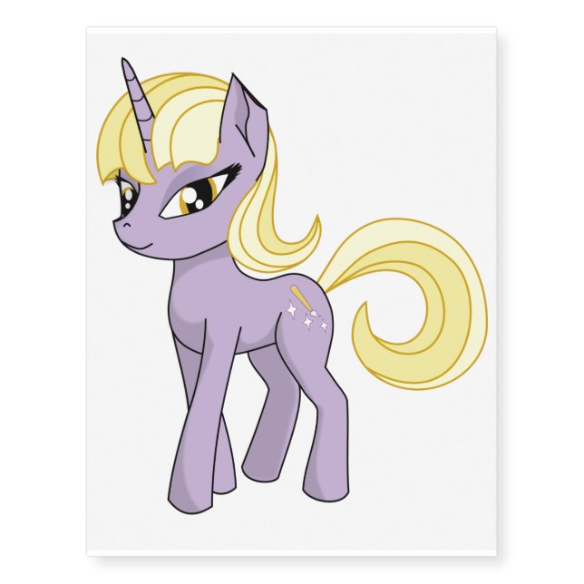 GIRLY UNICORN TEMPORARY TATTOO (Front)