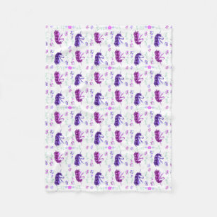 Girly Unicorns Fleece Blanket