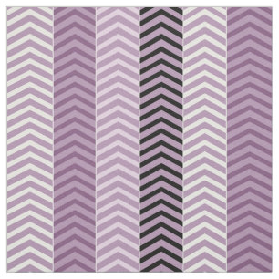 Girly Variegated Purple Chevron Stripes Pattern Fabric
