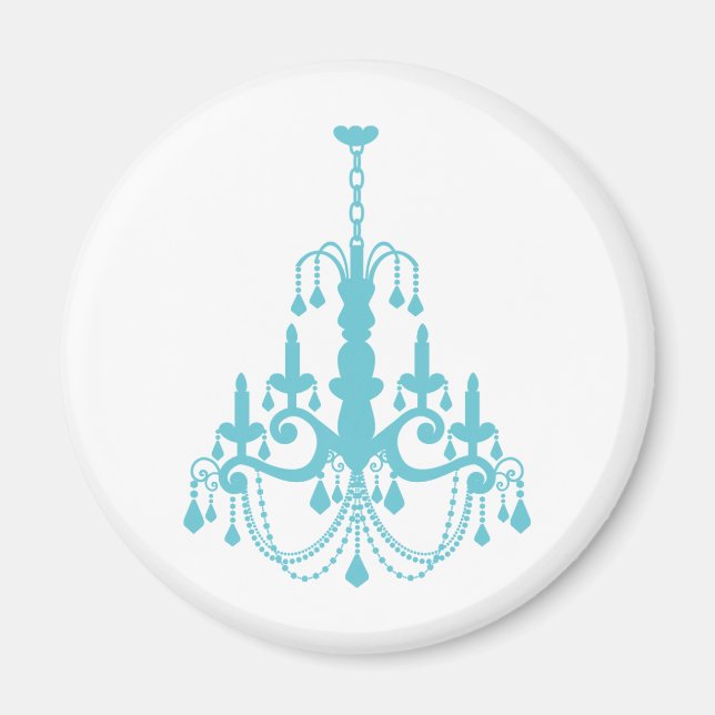 Girly Vintage Chandelier Magnet (Front)