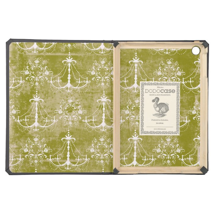 Girly Vintage Chandelier Shabby Green Case For iPad Air