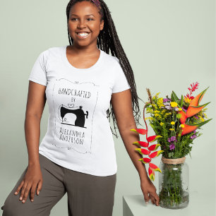 Girly Vintage Sewing Machine Hand Craft Minimal T-Shirt