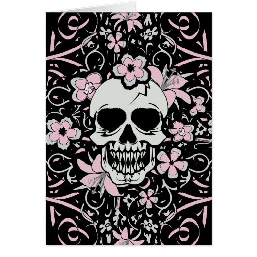 Girly Vintage Skull Cards (Front)