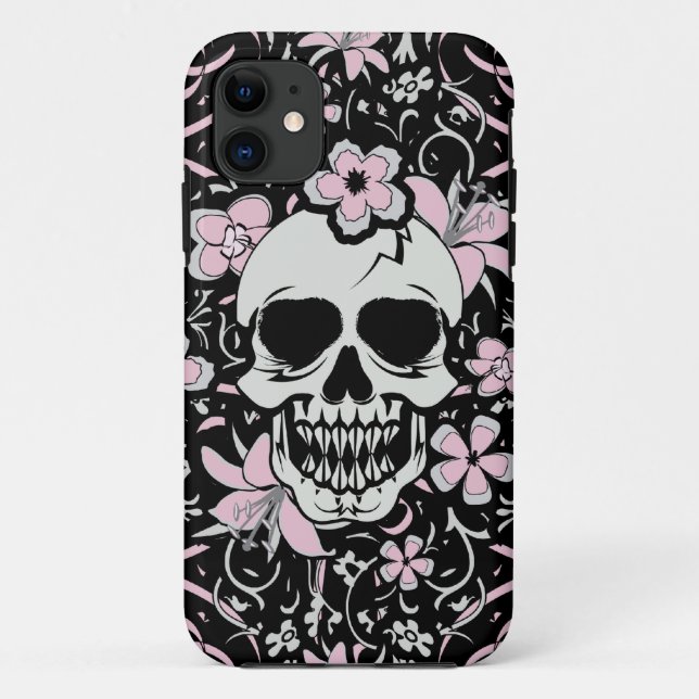 Girly Vintage Skull Case-Mate iPhone Case (Back)