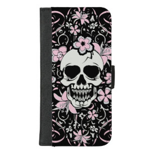 Girly Vintage Skull iPhone 8/7 Plus Wallet Case
