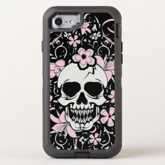 Girly Vintage Skull OtterBox Defender iPhone SE/8/7 Case