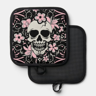 Girly Vintage Skull Pot Holder