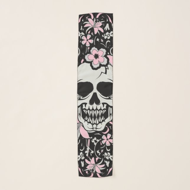 Girly Vintage Skull Scarf (Front)