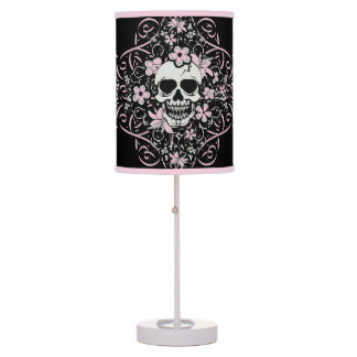 Girly Vintage Skull Table Lamp