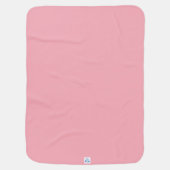 Girly watercolor pink rainbow personalized baby blanket (Back)