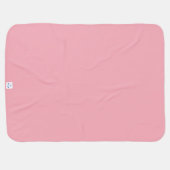 Girly watercolor pink rainbow personalized baby blanket (Back Horizontal)