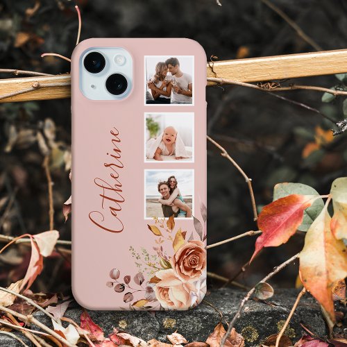 Girly Watercolor Roses 3_Photo  Name iPhone 15 Plus Case