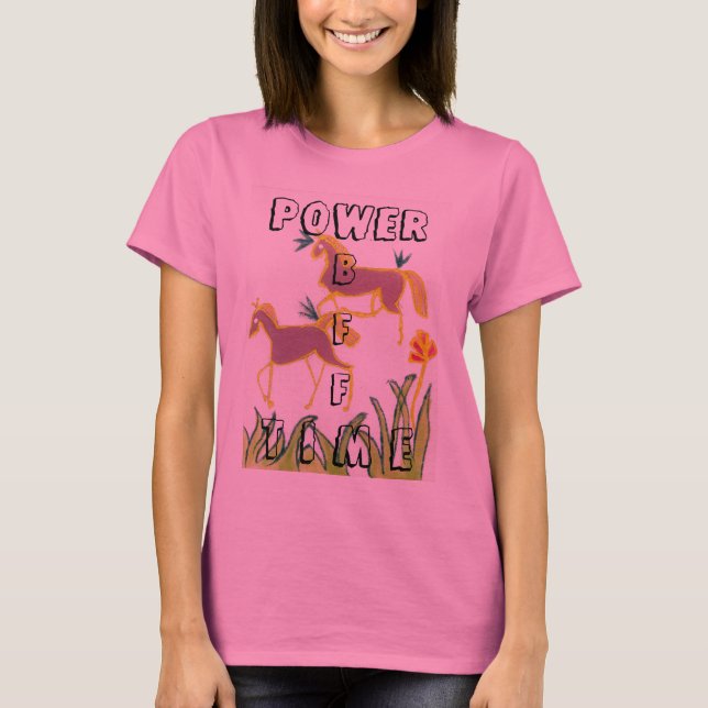 Girly Women Power Time slogan T-Shirt (Front)