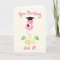 Girly You Flocking Did It Flamingo Graduation Hat