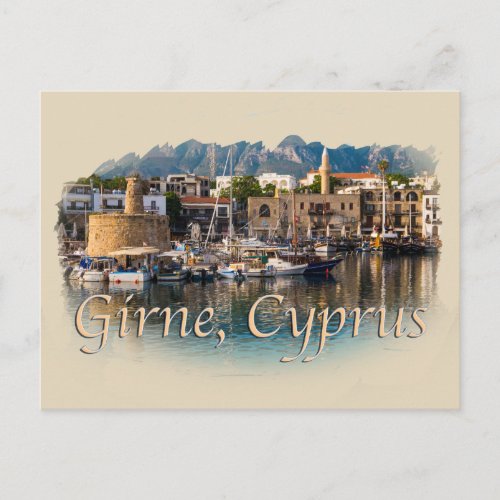 Girne Cyprus Harbor Postcard
