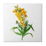 Giroflee Jaune by Pierre Joseph Redoute Tile<br><div class="desc">Giroflee Jaune or Yellow Wallflower by Pierre Joseph Redoute</div>
