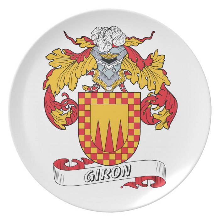 Giron Family Crest Party Plate