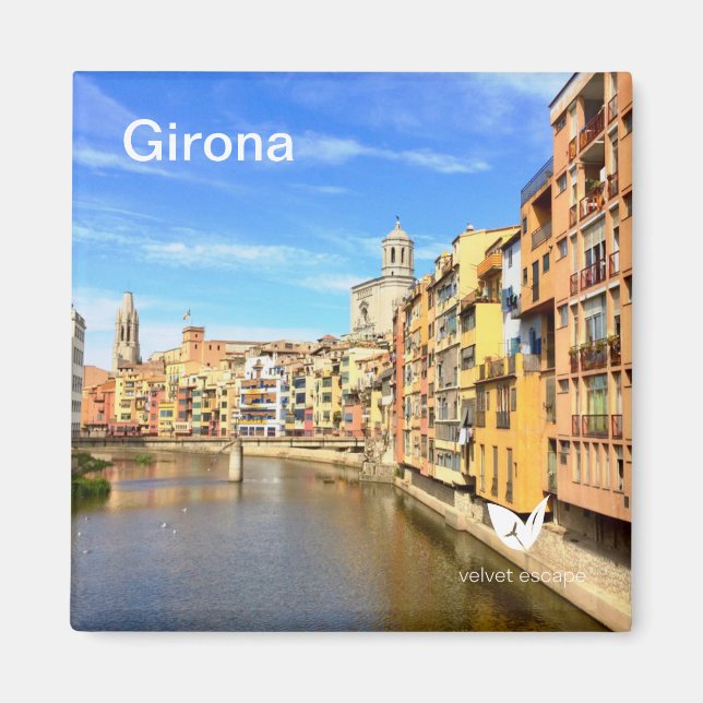 Girona fridge magnet by Velvet Escape (Front)