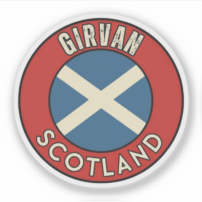 Girvan, Scotland Sticker (Front)
