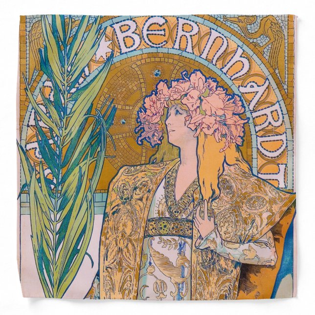 Gismonda, Sarah Bernhardt, Mucha Bandana (Front)