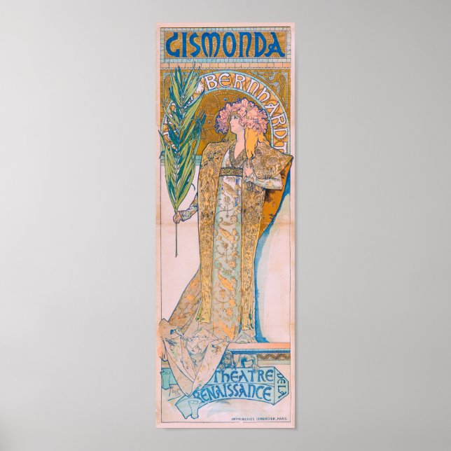 Gismonda, Sarah Bernhardt, Mucha Poster (Front)