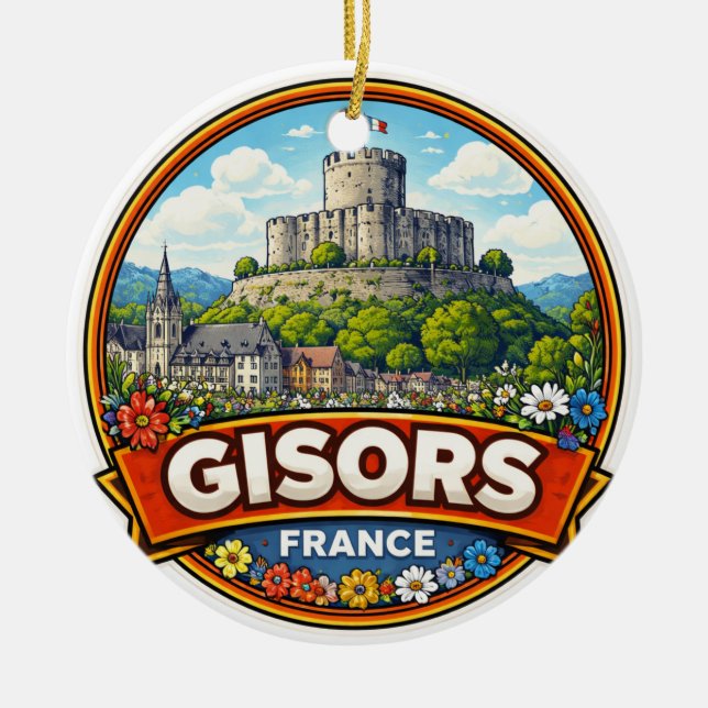 Gisors France  Ceramic Ornament (Front)