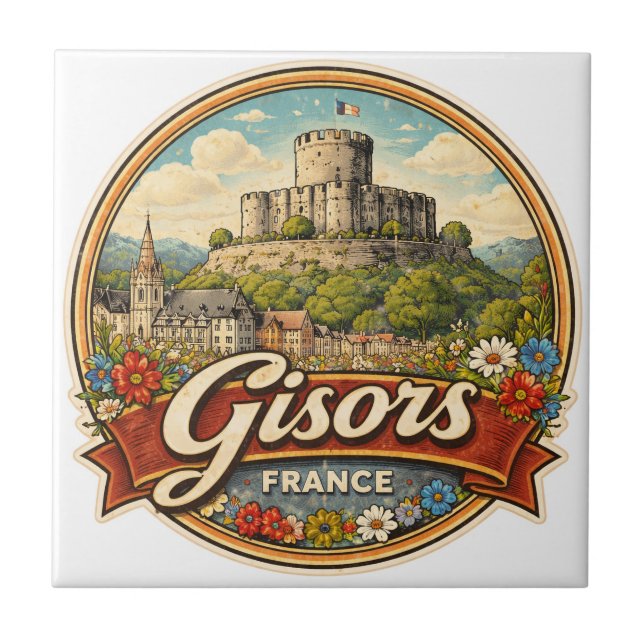 Gisors France Ceramic Tile (Front)